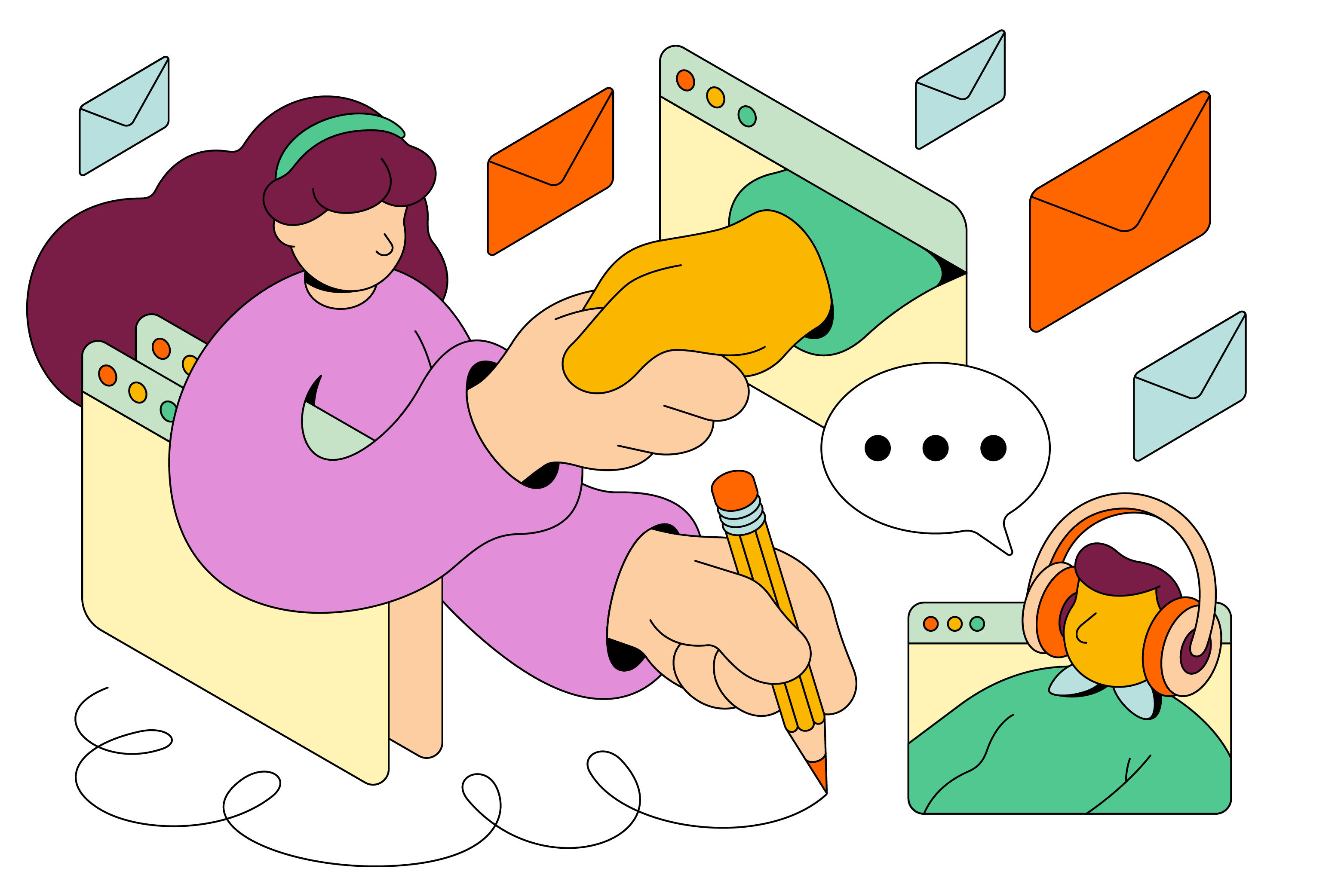 Illustration of the media contact