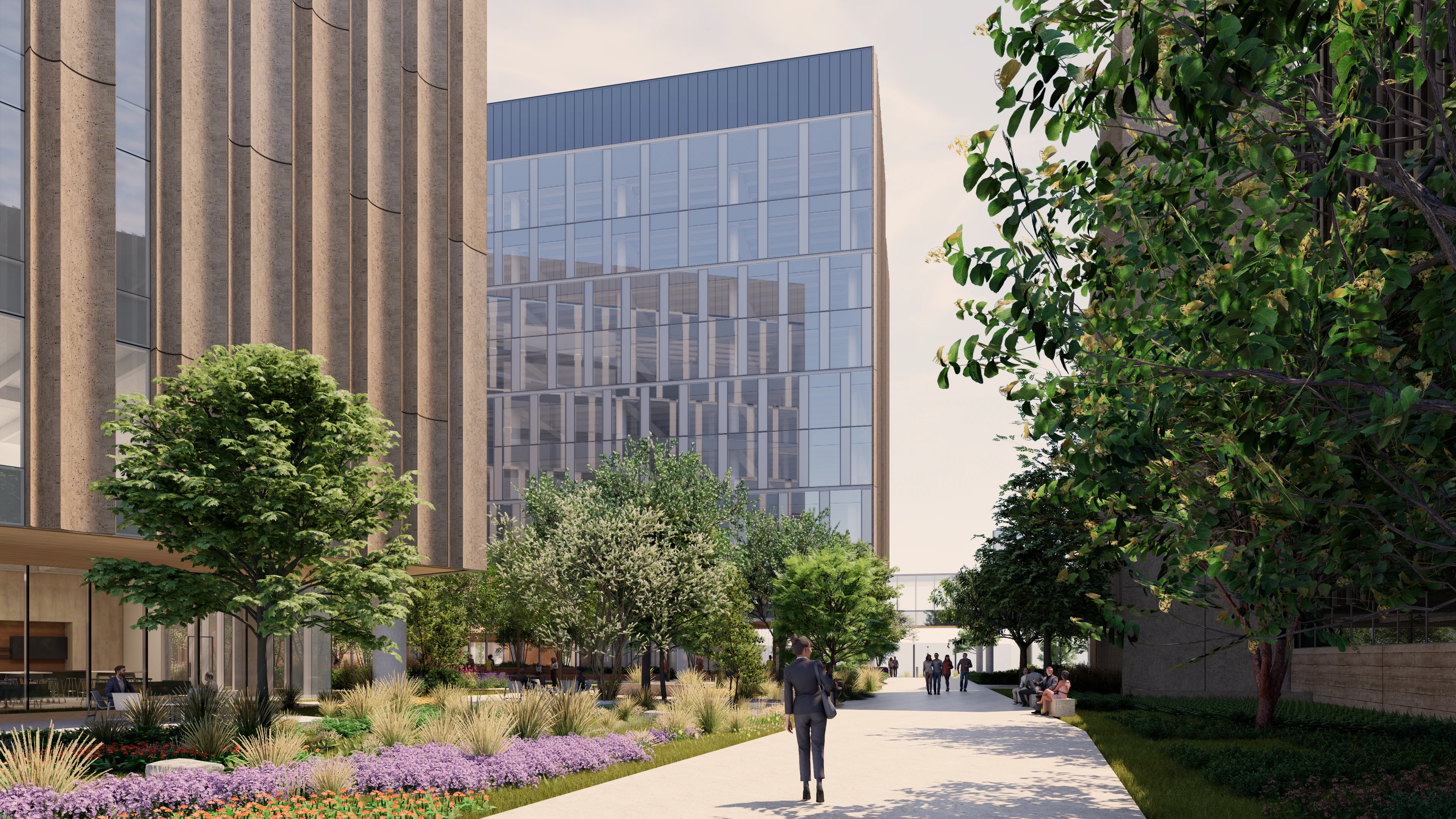 BV new world headquarters courtyard