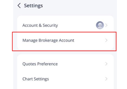 manage Brokerage account- webull