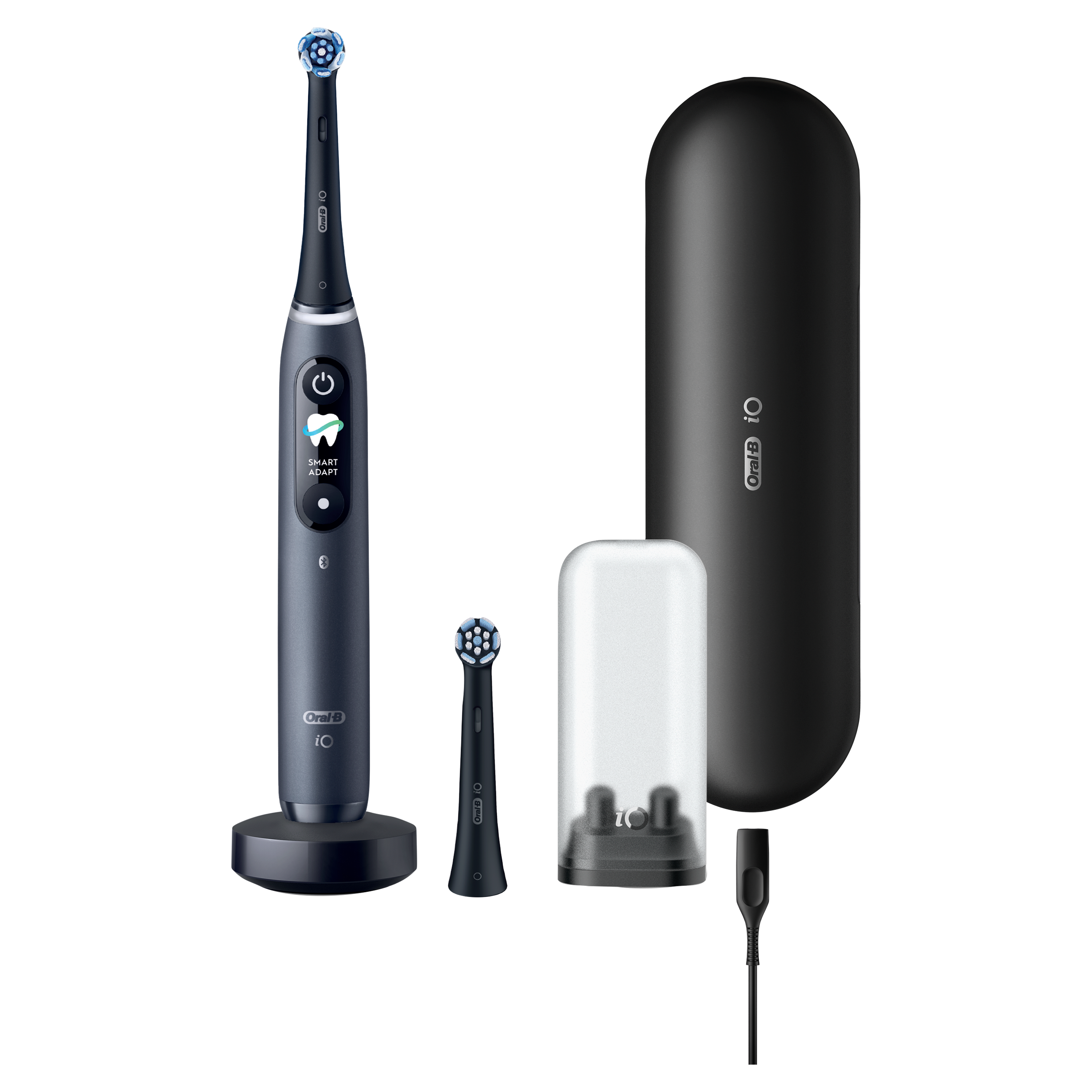 Oral-B iO9 -sähköhammasharja, Musta, 2 vaihtoharja, Lataava matkakotelo - black - 0