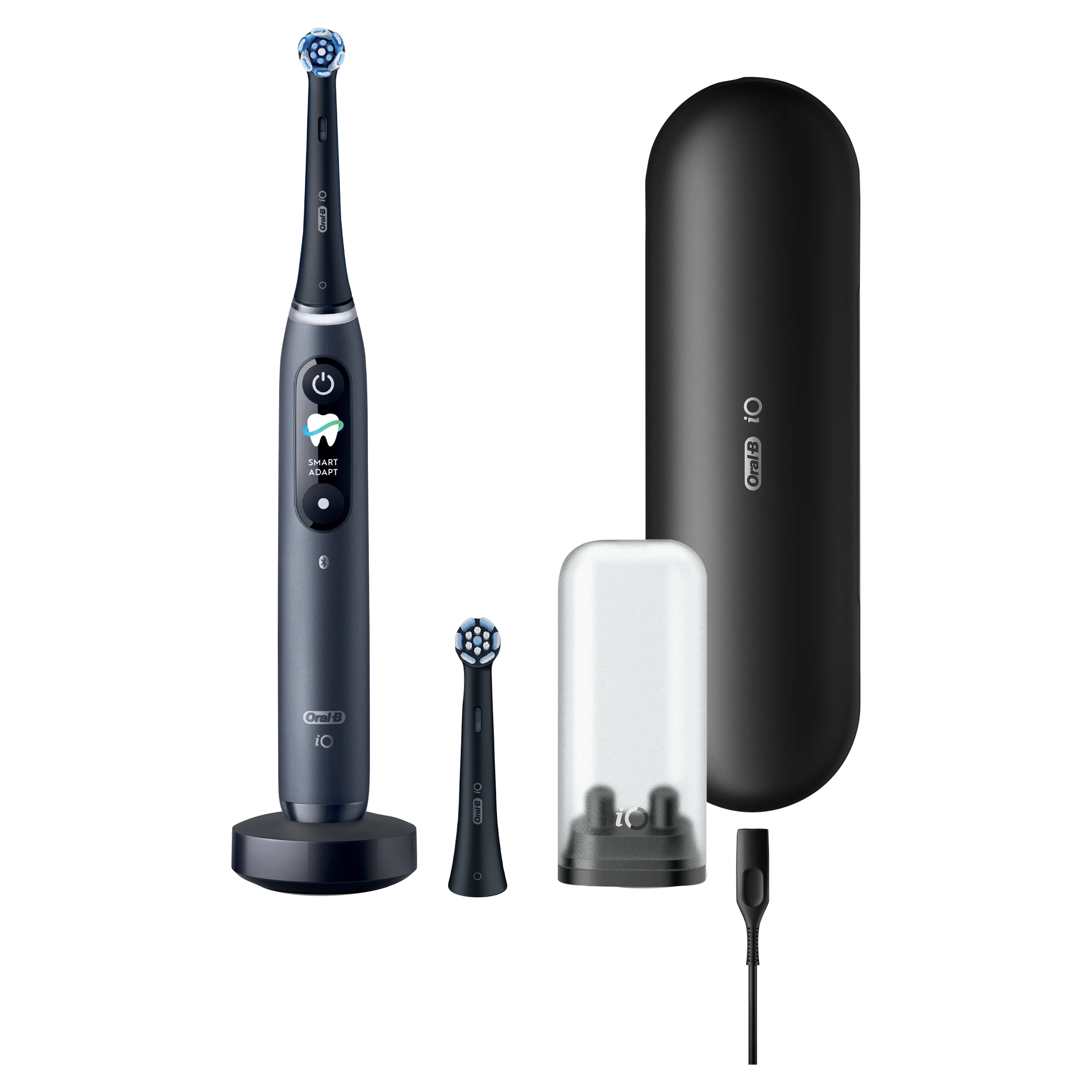 Oral-B iO9 -sähköhammasharja, Musta, 2 vaihtoharja, Lataava matkakotelo - black - 0 