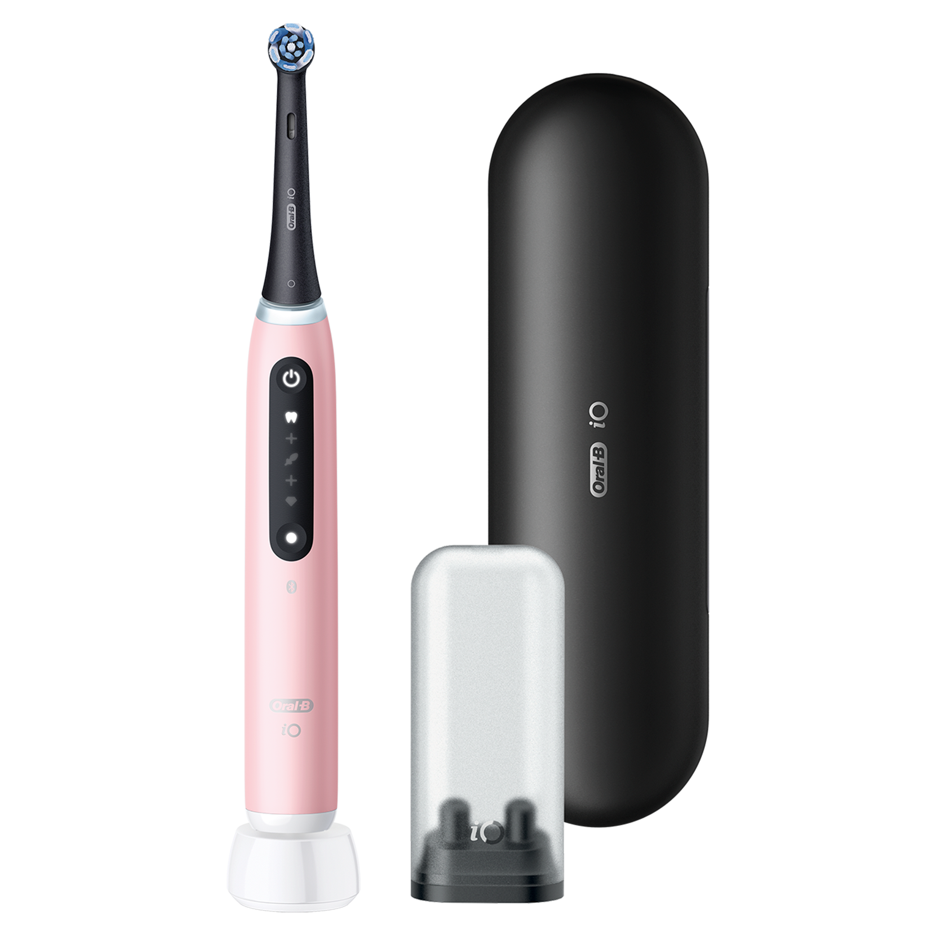 Oral-B iO5 -sähköhammasharja, Musta, 1 vaihtoharja, Matkakotelo - pink