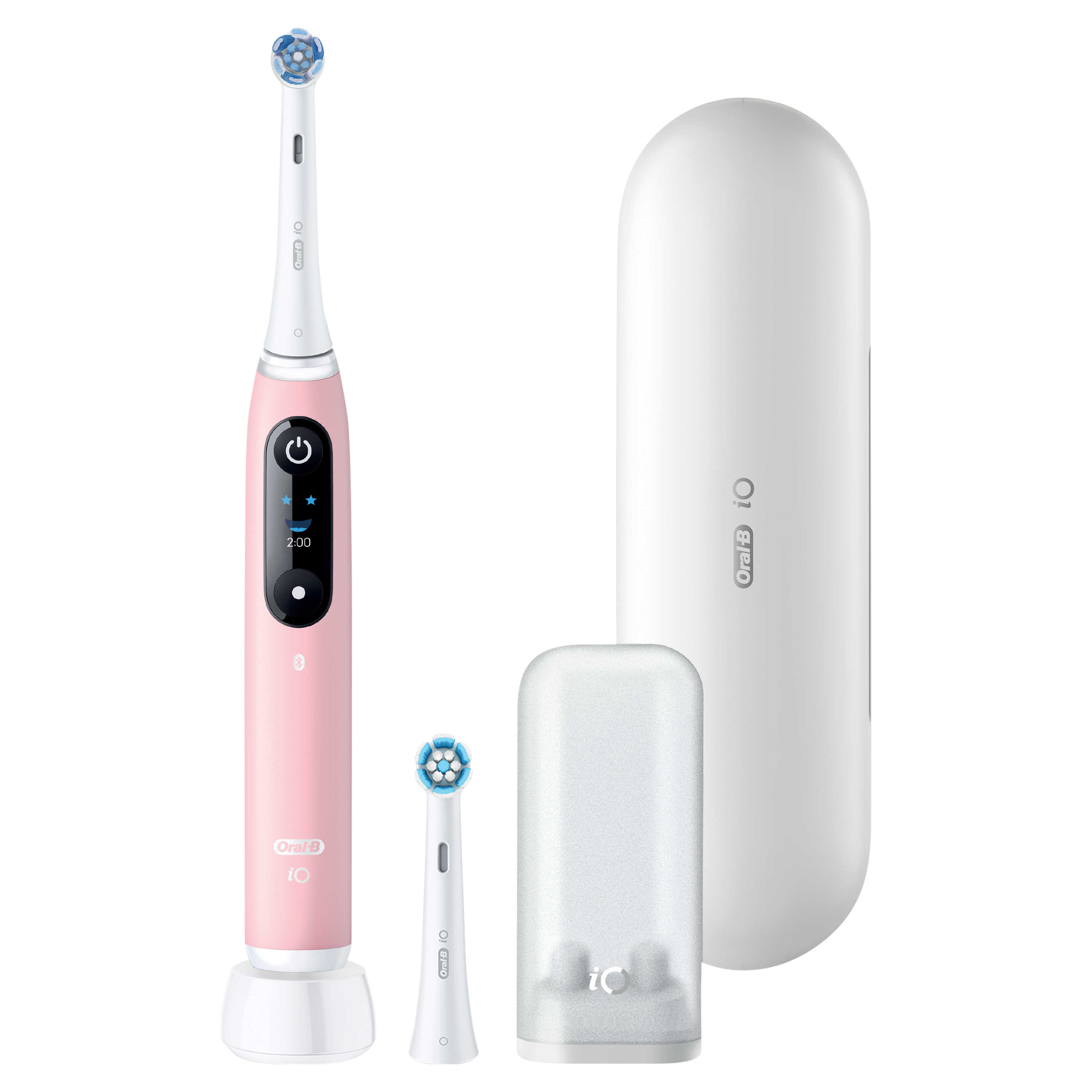 Oral-B iO6 -sähköhammasharja, Musta, 2 vaihtoharjaa, Matkakotelo, Harjaspäiden pidike - pink