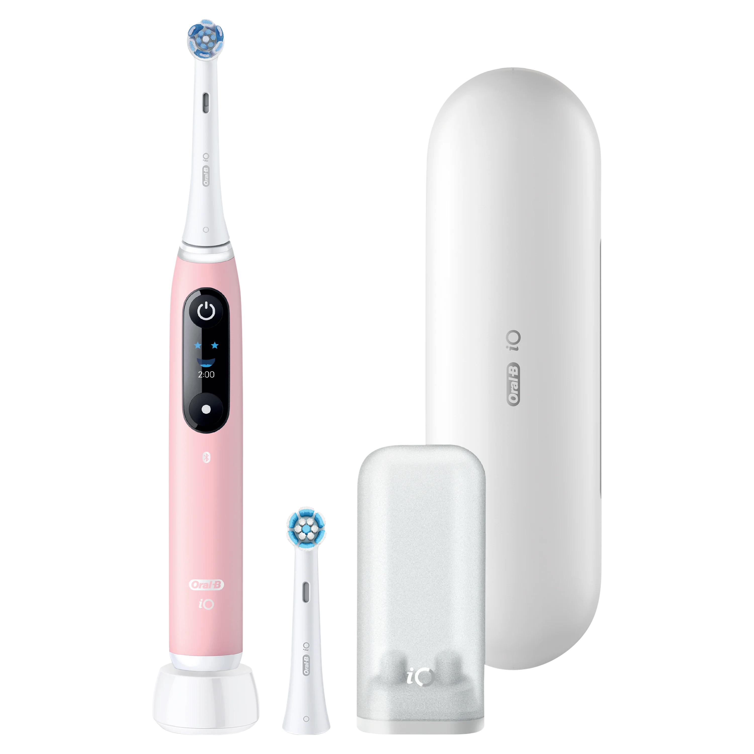 Oral-B iO6 -sähköhammasharja, Musta, 2 vaihtoharjaa, Matkakotelo, Harjaspäiden pidike - pink 