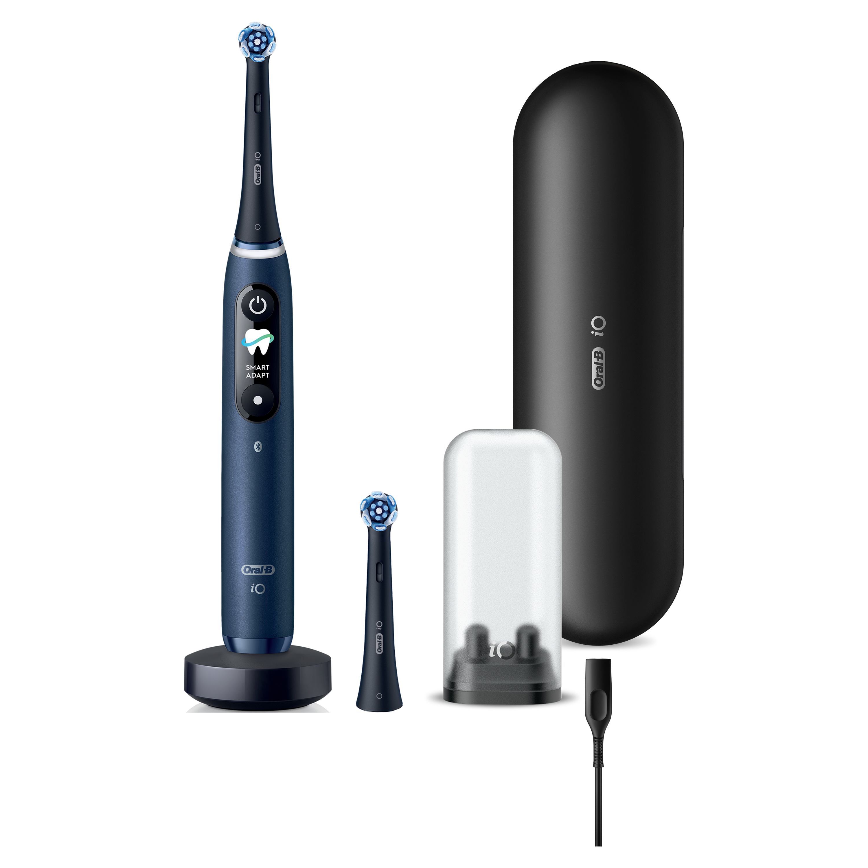 Oral-B iO9 -sähköhammasharja, Musta, 2 vaihtoharja, Lataava matkakotelo - Blue - 0