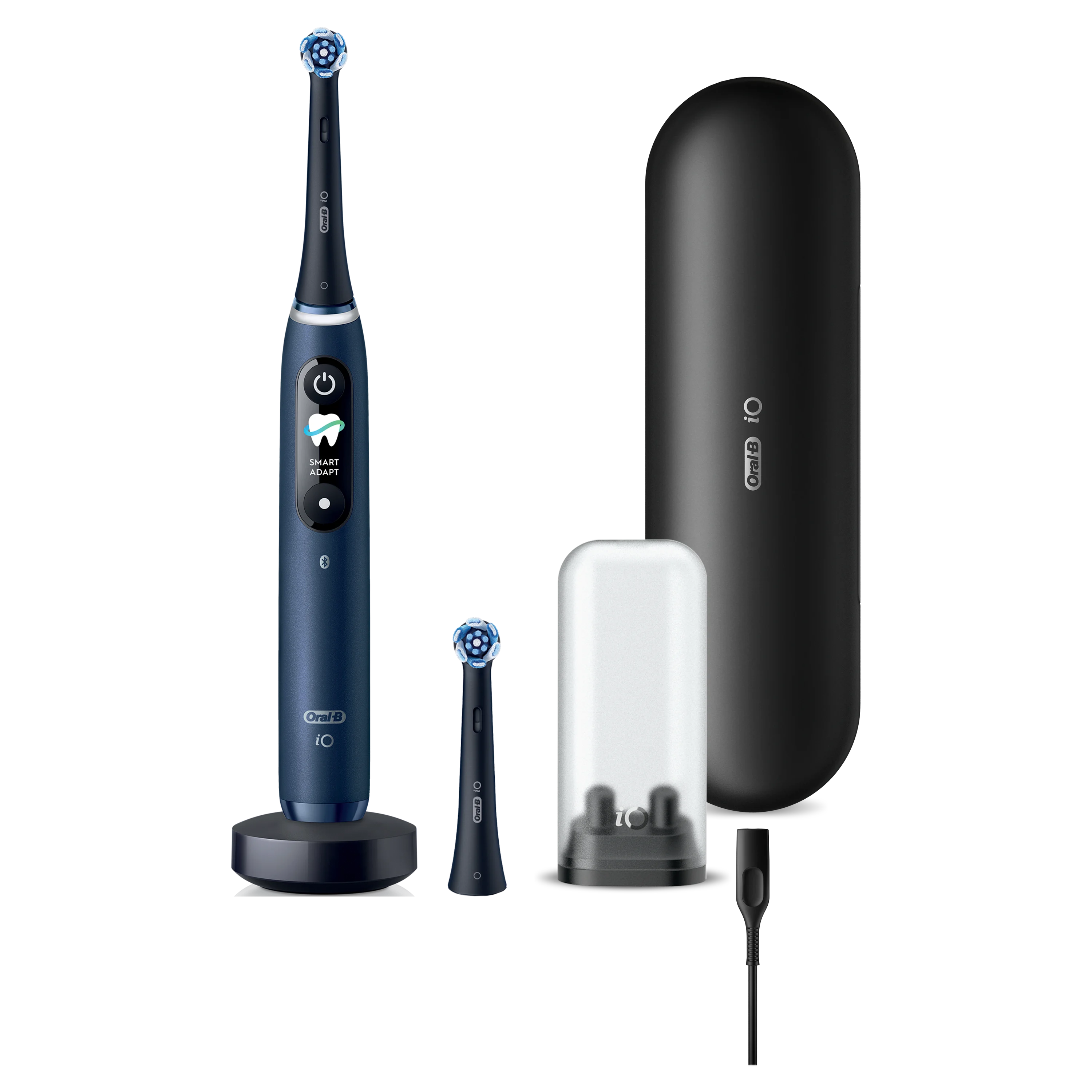 Oral-B iO9 -sähköhammasharja, Musta, 2 vaihtoharja, Lataava matkakotelo - Blue - 0 