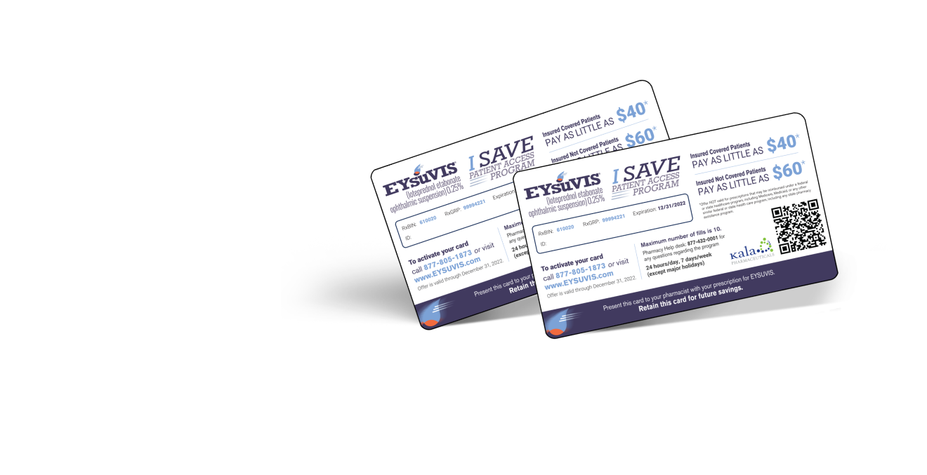 EYSUVIS® (loteprednol etabonate ophthalmic suspension) savings card
