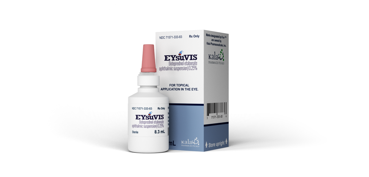 EYSUVIS® (loteprednol etabonate ophthalmic suspension) dropper and packaging