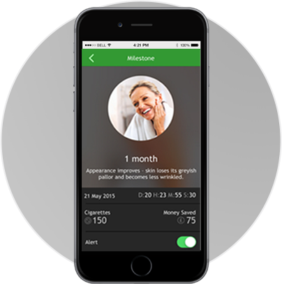 Nicorette App in Device 