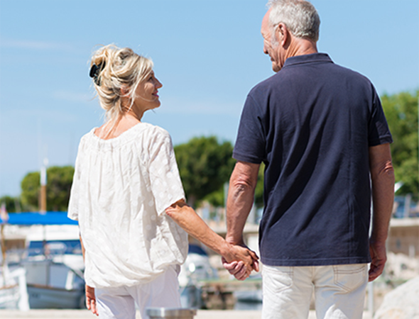 Older couple near the dock