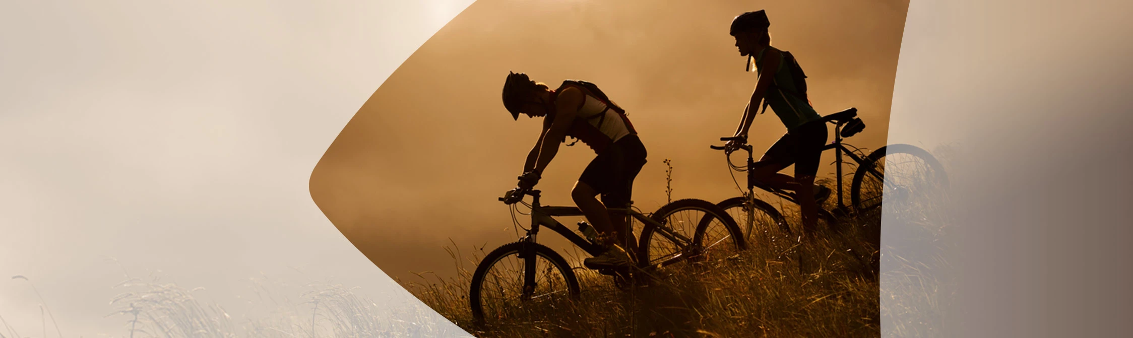 Bikers on mountain