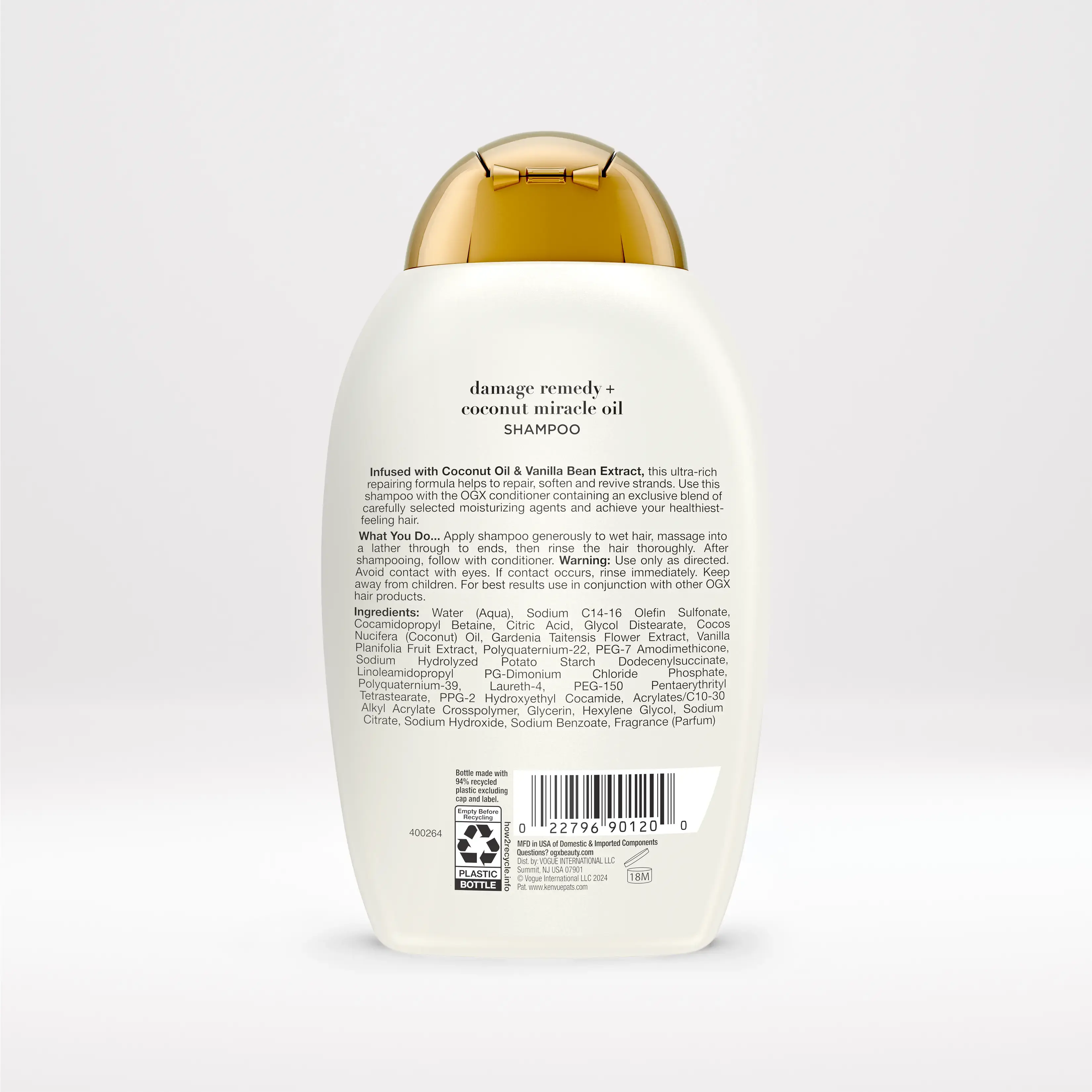 Σαμπουάν OGX Damage Remedy + Coconut Miracle Oil - Back