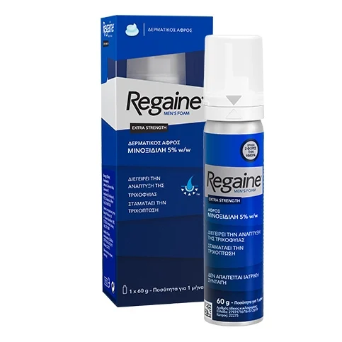 Regaine® FOAM – Αφρός Μινοξιδίλης 5% - Θεραπεία της Ανδρικής Τριχόπτωσης