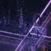Neon lights over a futuristic city