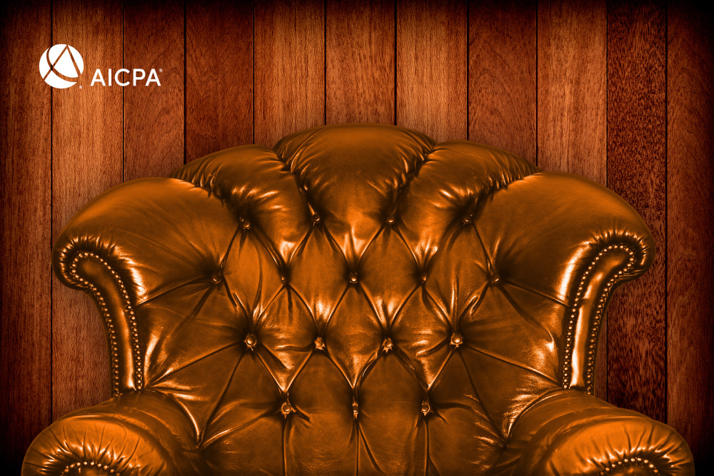 stuffed leather brown chair