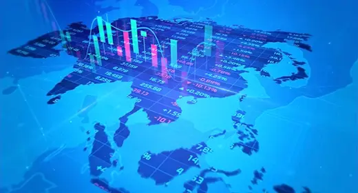 Abstract map with graph