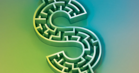 Dollar sign shaped maze