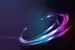 Abstract oval image on a black background