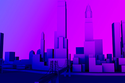 Abstract vector view of New York City