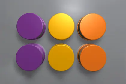 colored circles with a gray background