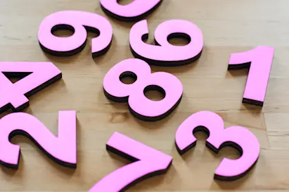 Wooden numbers
