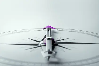 Compass on white background