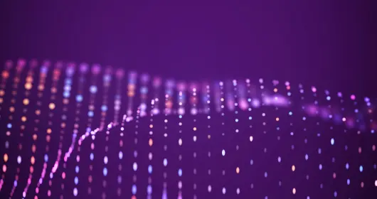 Purple digit landscape of multicolored lights