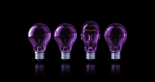 light bulbs business concept