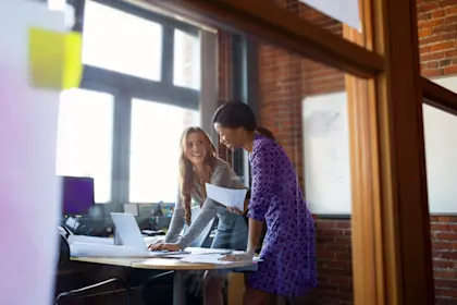 Businesswomen working in office