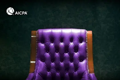 Purple leather chair