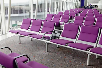 Rows of empty chairs