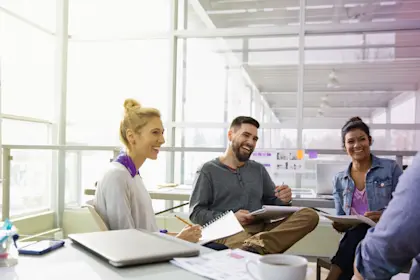 People meeting in modern conference room