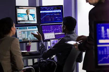 Business people on a video conference