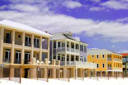 Vacation homes on the beach