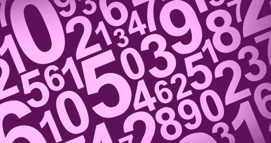 numbers on purple background