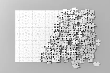 White puzzle pieces