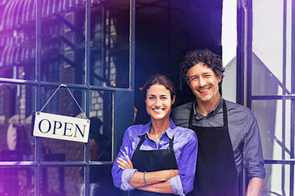 Small business owners couple 
