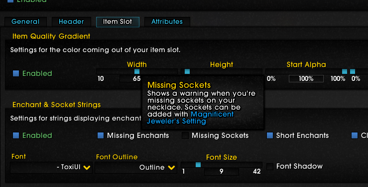 Missing Socket tooltip