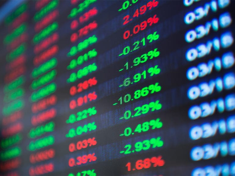 Ticker della Borsa di Wall Street