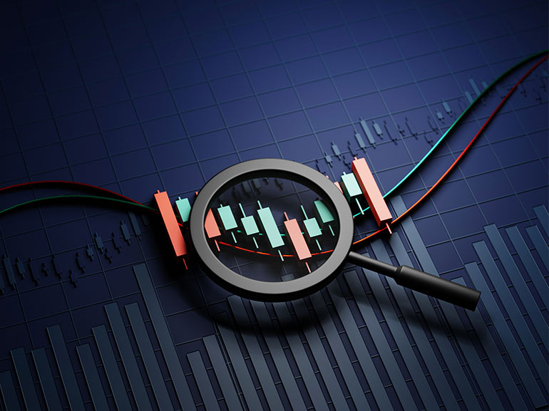 An illustration of stock charts