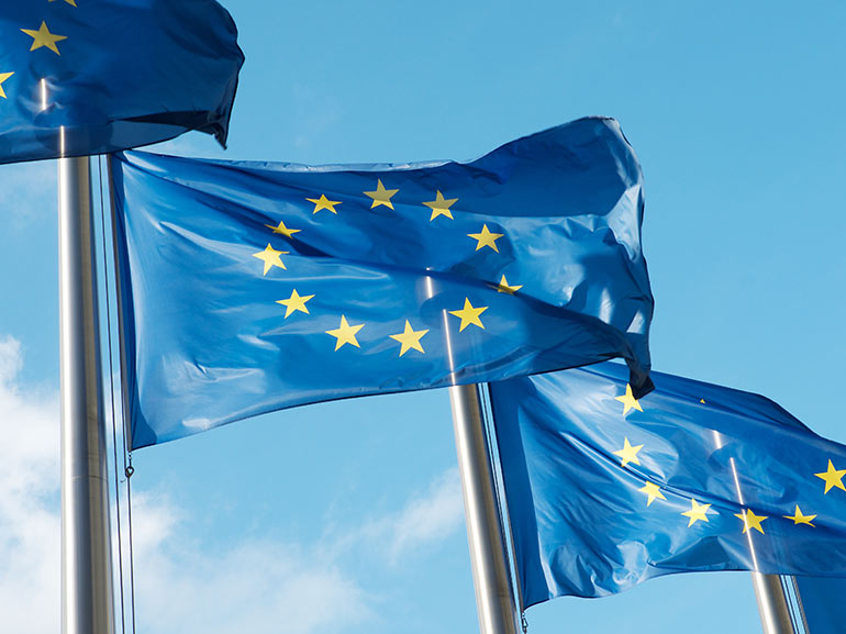 Imagen de la bandera de la UE
