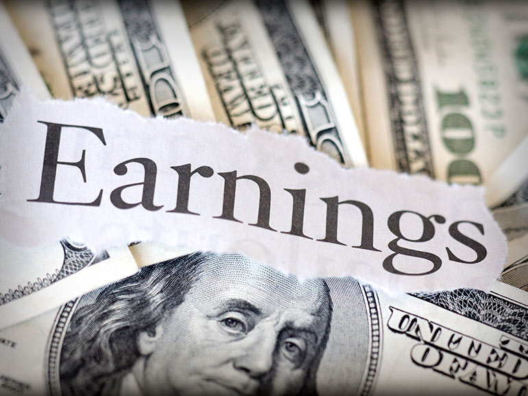 An illustration of earnings and a dollar bill