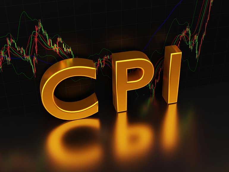 Texto del IPC en 3D con gráfico de fondo