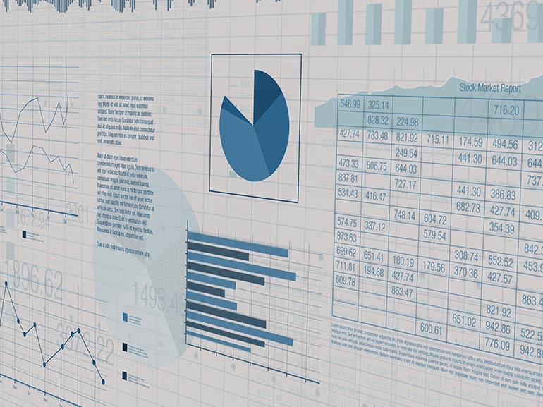 an image of earnings reports and charts