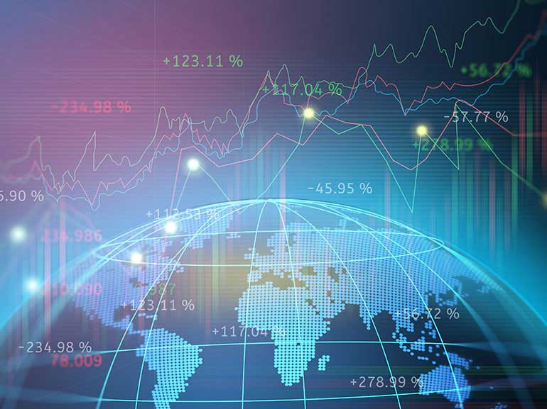 An illustration of economic charts 