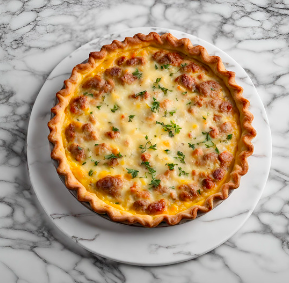 Sausage & Cheese Quiche