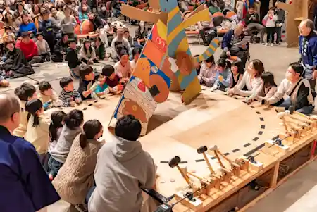 どんどこ！巨大紙相撲〜北斎すみゆめ場所
