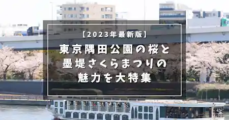 【2023年最新版】東京隅田公園の桜と墨堤さくらまつりの魅力を大特集！