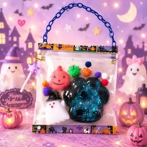 人気のもちぺたスクイーズでハロウィンミニバッグを作ろう♪（アリオ亀有・体験・アクティビティ）