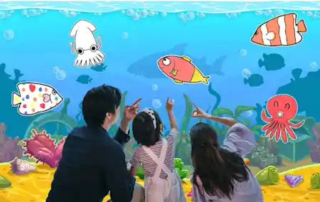 描いた絵が動き出す？！おえかきパラダイス in 楽天地